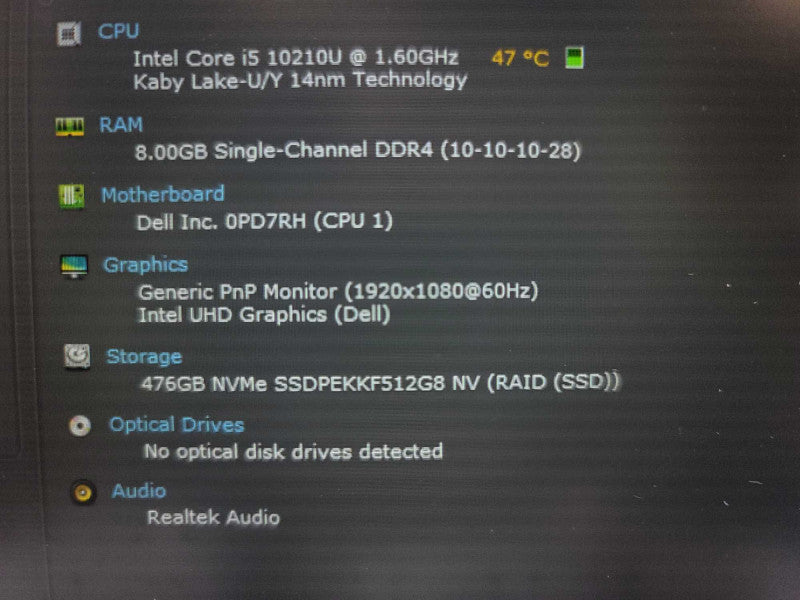 Dell Latitude 3510 i5-1021U, 8GB DDR4, 512GB SSD Î²