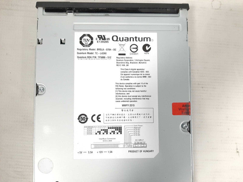 Quantum Ultrium LTO 4 Tape Drive TC-L42AX TF5100-511 $