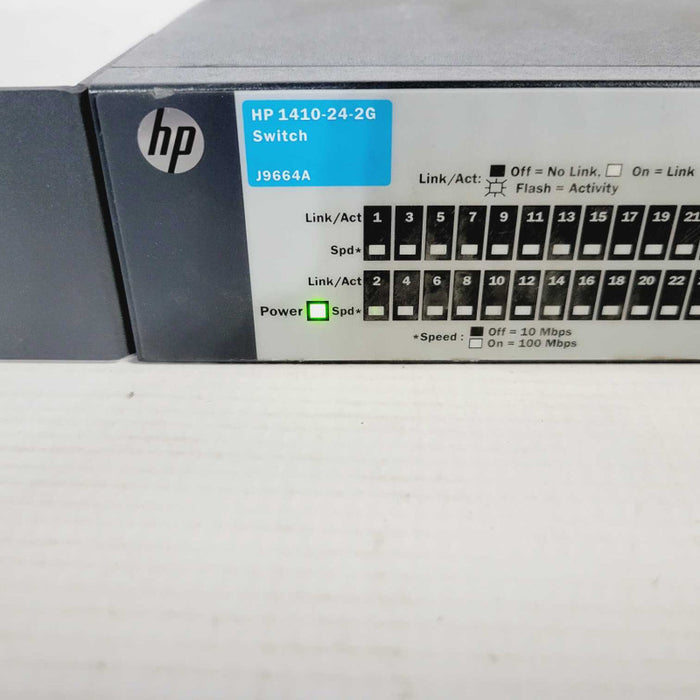 HP Pro Curve 1410-24-2G with Bracket HP J9664A Fast Ethernet Switch =