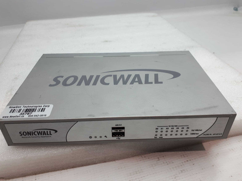 SonicWall NSA 220 APL24-08E 7 Ports 1 CF Network Security Firewall Appliance &