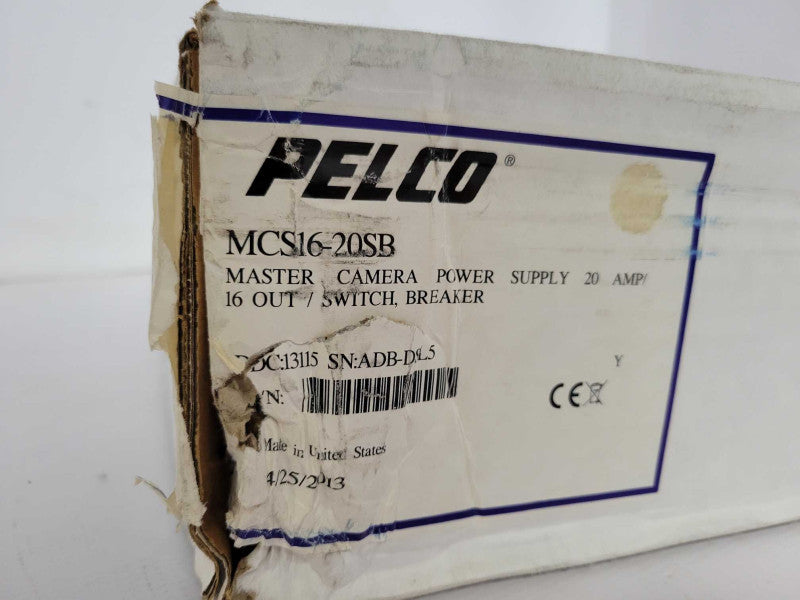 Pelco MCS16-20SB Master Camera Power Supply 20Amp 16 Outputs switch Breaker Q_
