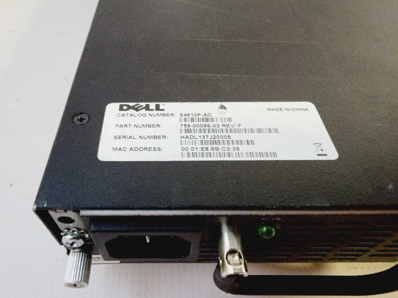 Dell Force10 S4810 48-Port 10GbE SFP+ / 4P 40GbE QSFP+ Switch (