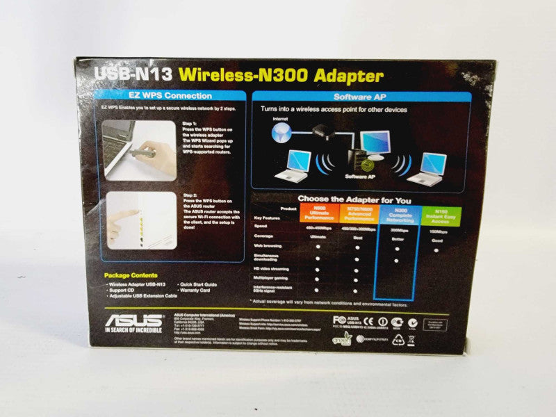 Asus USB-N13 Adapter Wireless-N300 (