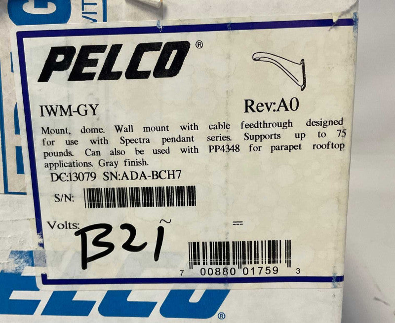 PELCO IWM-GY Security Camera Wall Mount  Q-