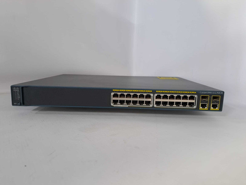 Cisco WS-C2960-24PC-L 24 Port POE Switch Dual Gigabit Uplinks Q)