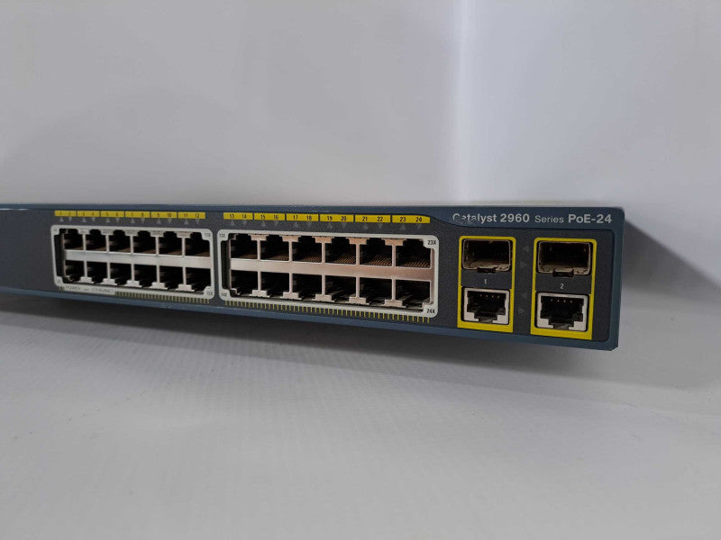 Cisco WS-C2960-24PC-L 24 Port POE Switch Dual Gigabit Uplinks Q)