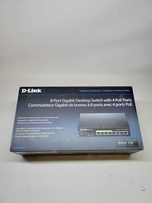 DLINK -  DGS-1008P - 8 Port Switch with 4 PoE Ports Q