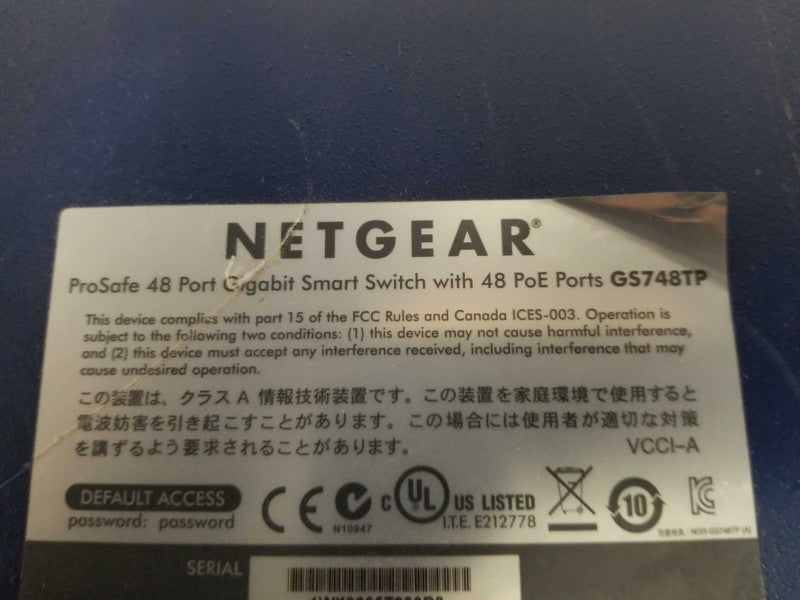 netgear GS748TP 48x port PoE Gigabit smart switch  #