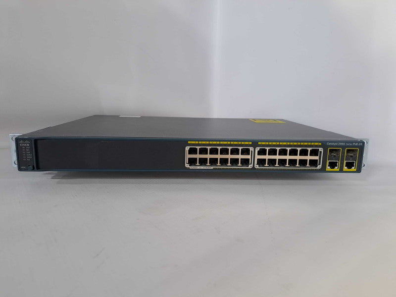 Cisco WS-C2960-24PC-L 24 Port POE Switch Dual Gigabit Uplinks + RackMount Q)