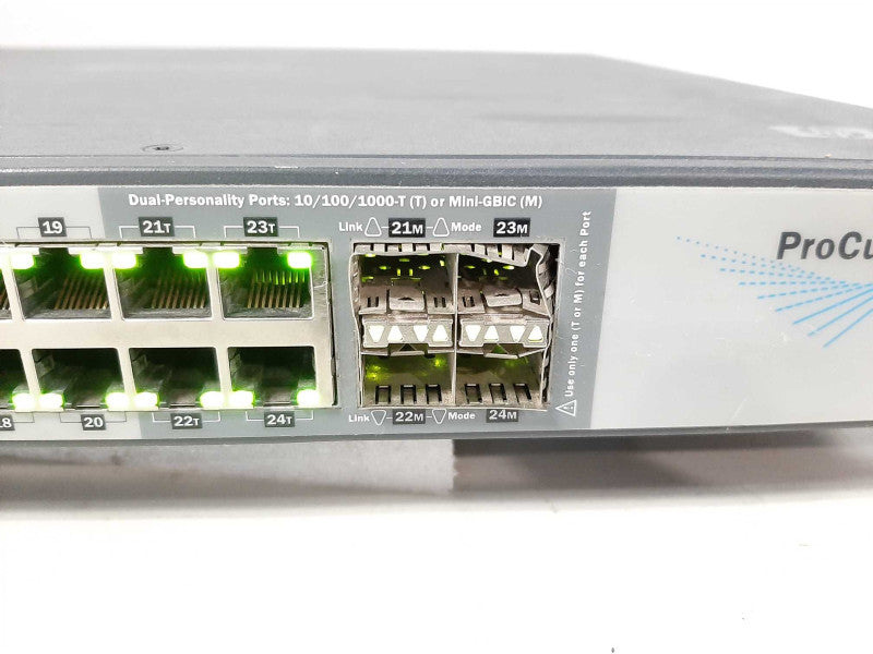 HP HPE ProCurve J8692A 3500yl-24G 24-Port Managed Gigabit PoE Network Switch READ $