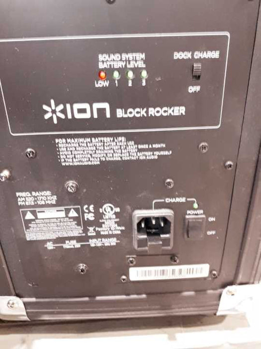 ION Block Rocker  Outdoor Speaker with Rechargeable-see notes &