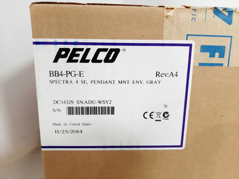 Pelco BB4-PG-E Spectra IV SE Back Box Pendant Mount Environmental Gray Brand New $