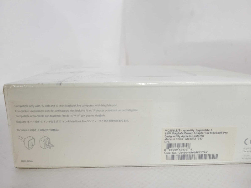 New Apple MC556LL/B 85W magSafe Power Adapter for Macbook Pro A1343 _