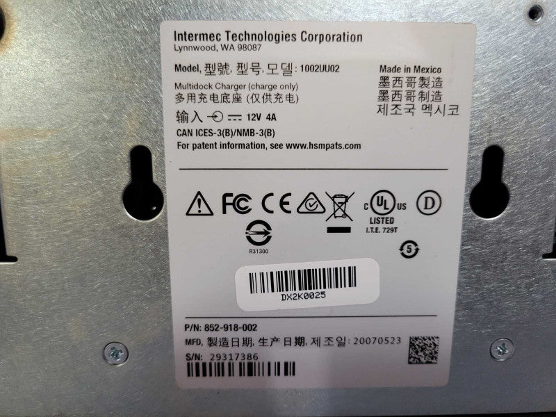 Intermec Technologies 1002UU02 multidock charger only Q_