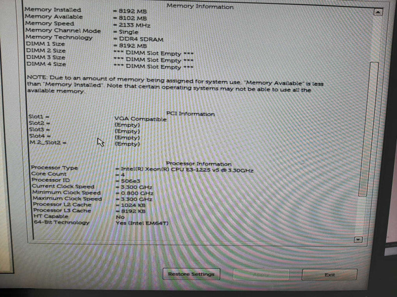 Dell Precision T3620 E3-1270 V5 @ 3.60GHz 8GB DDR4 Quadro M2000 GPU No HDD $