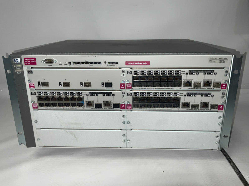 HP Procurve 5308xl J4819A 3x J4907A & 1x J4878A modules  -
