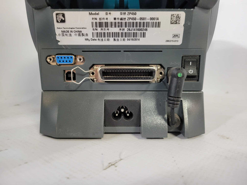 Zebra ZP450 CTP Shipping Thermal Label Printer USB ZP450-0502-0004A