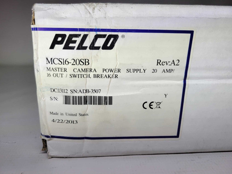 Pelco MCS16-20 Master Security Camera Power Supply 120/240V Rev 2 - New Q