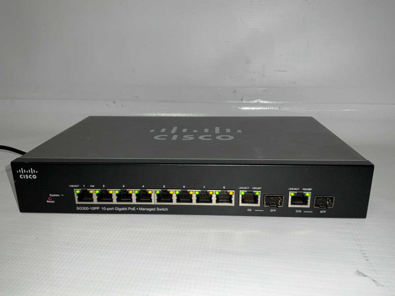Cisco sg300-10pp Gigabit PoE Network Switch  -