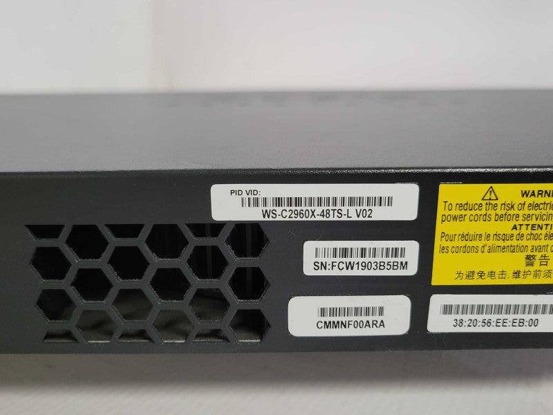 Cisco WS-C2960X-48TS-L 48-Port Gigabit Managed Switch _
