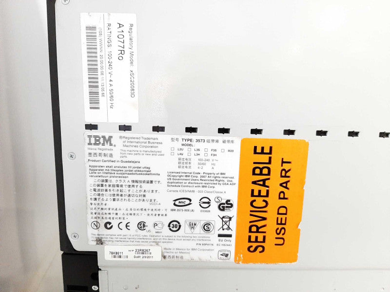 IBM TS3200 Tape Library No Drive READ $