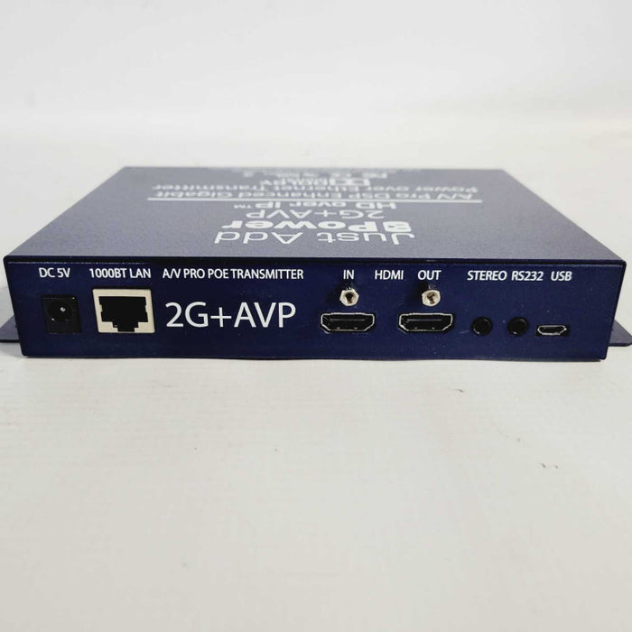 Just Add Power 2G+AVP HD over IP A/V Pro DSP Power Over Ethernet Transmitter Q=