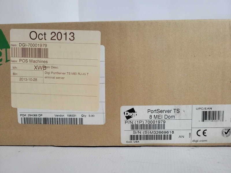 New Open-Box Digi 50000777-02 Portserver Ts 8 Mei 70001979 _