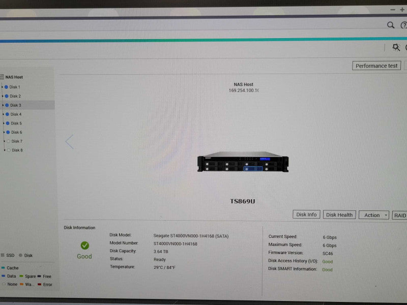 QNAP TS-869U-RP Pro 8-Bay NAS with 6x 4TB HDDs (24TB) _
