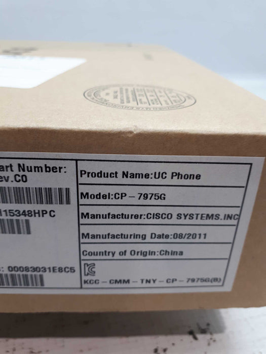 NEW OPEN BOX Cisco CP-7975G  Business Phone VoIP  Q&