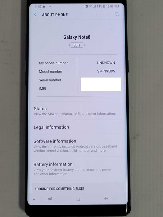 Samsung Note8 64GB unlocked smart phone, missing Pen _