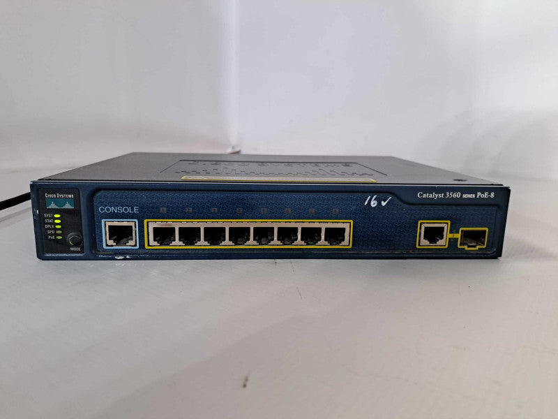 Cisco WS-C3560-8PC-S Catalyst 3560 Compact 8 10/100 PoE + 1 T/SFP; IP Base Q)