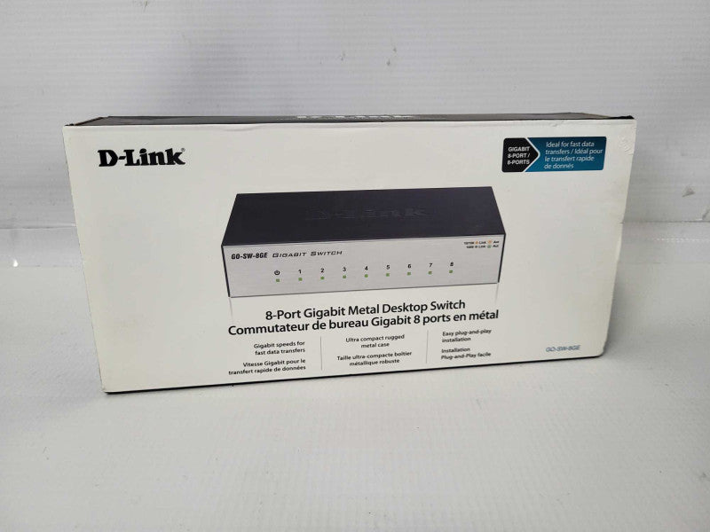 D-Link 8-Port Gigabit Metal Desktop Switch  -