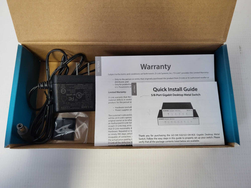D-Link 8-Port Gigabit Metal Desktop Switch  -