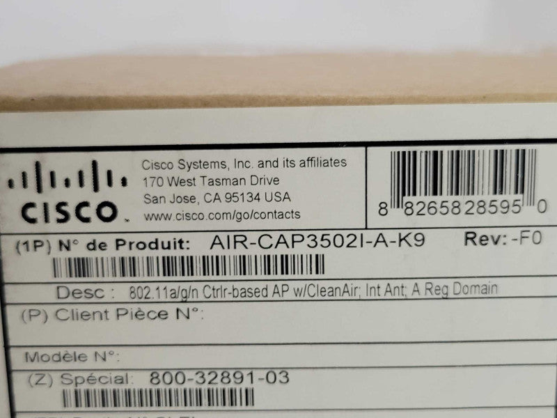 New Cisco AIR-CAP3502I-A-K9 802.11a/g/n controller based access point _