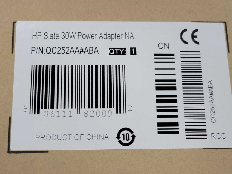 New HP Slate 30W Power Adapter NA QC252AA#ABA _