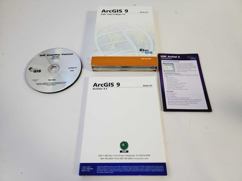 ArcGIS 9 Media Kit, Desktop, 7 Disc By ESRI Data and Maps 9.3 (