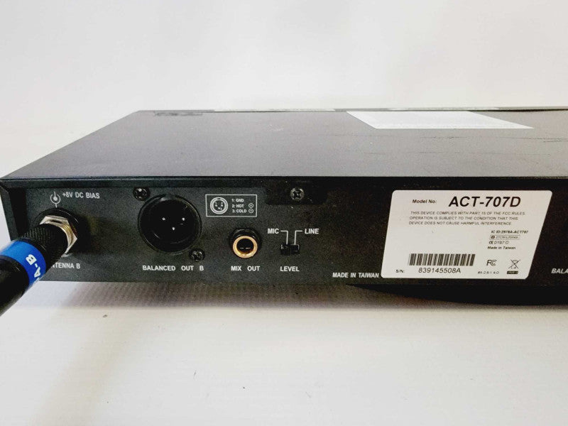 MiPro 1-Rack Dual Channel Wireless Receiver ACT-707DE (