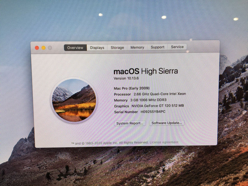 Apple Mac Pro Early 2009 Quad-Core Xeon W3520 @ 2.67 GHz 3GB RAM No HDD READ!