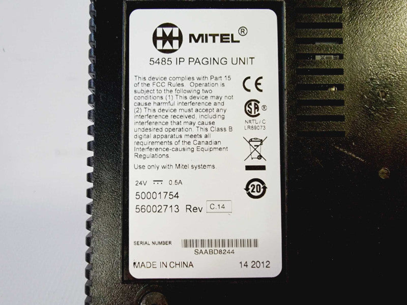 MITEL 5485 IP PAGING UNIT 50001754 (