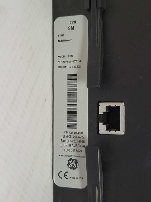 GE-Multilin CPU 9N MODEL UR 9NH RS485 10/100BASE-T, Read _