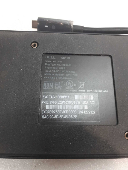 Dell WD19S (K20A001) USB Type-C Docking Station &