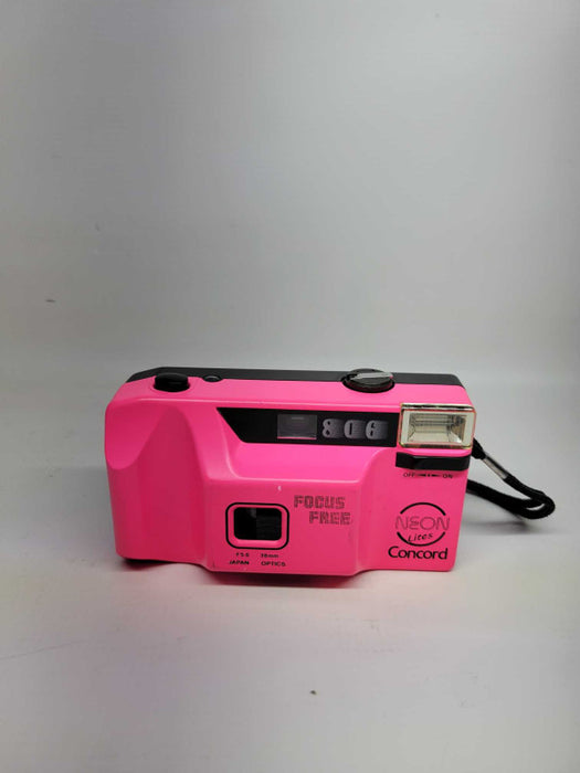 Concord Neon ites Focus Free 806 Pink Camera - 35MM