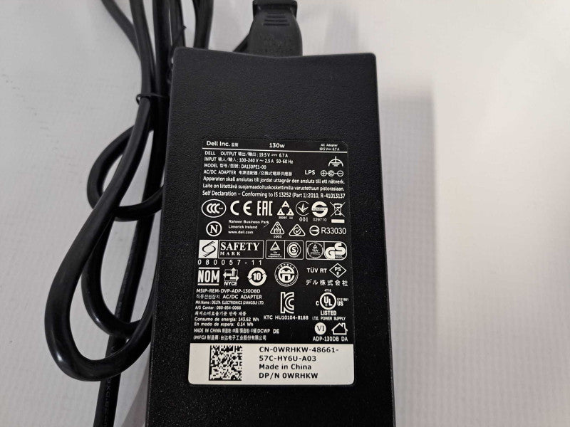 Genuine Dell Slim-Line 19.5V 6.7A 130W Laptop Power Adapter Q)