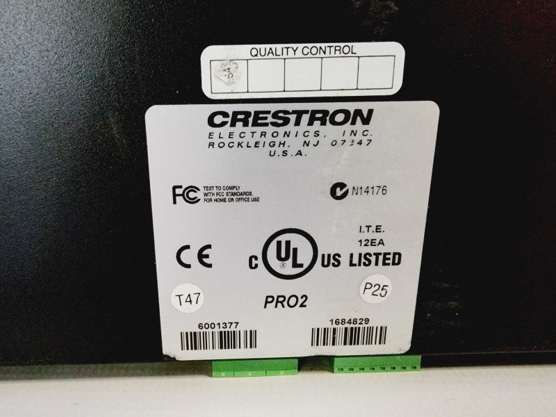 Crestron Pro 2 Professional Control Processor with Rackmount Ears (