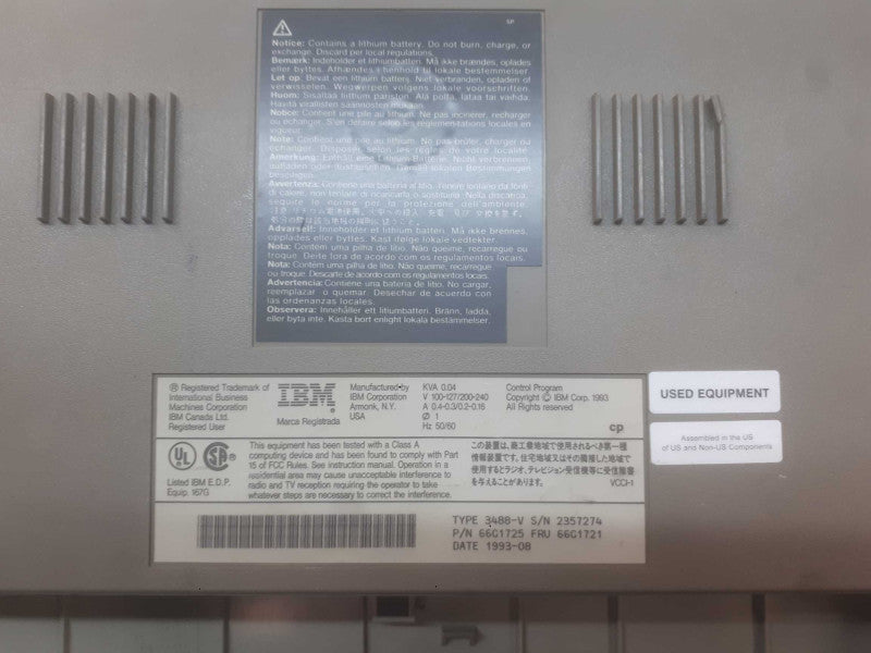 Vintage IBM InfoWindow II 3488-V Keyboard Connector 3488-V  date1993-08