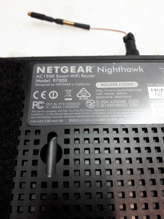 NETGEAR Nighthawk R7000 AC1900 Smart WiFi Router &