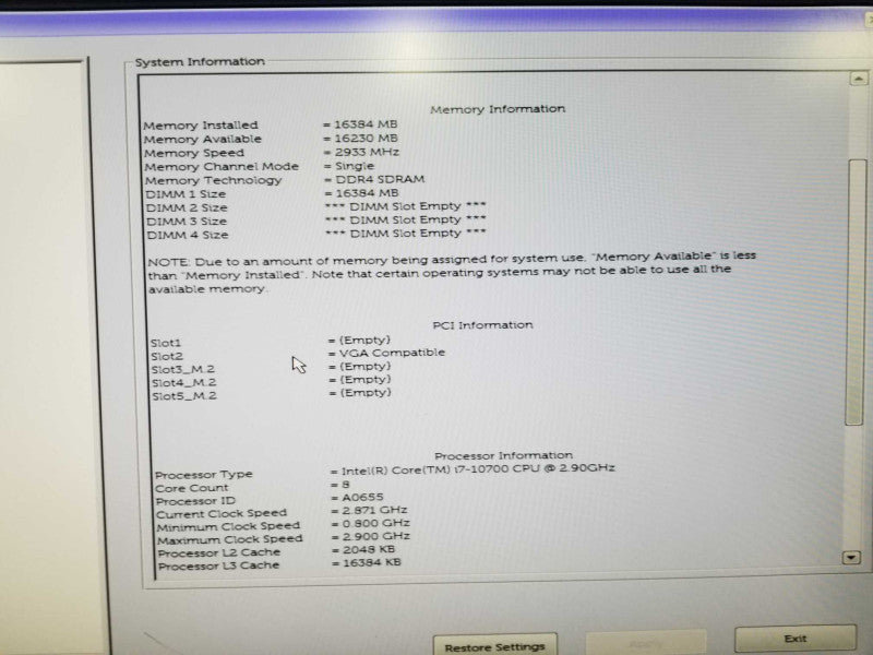 Dell Optiplex 7080 i7-10700 @ 2.90ghz / 16gb ram / GT 730 #