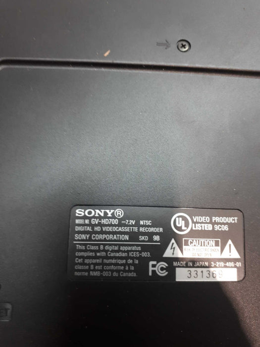 Sony GV-HD700 HDV Mini DV Video Player & Recorder No Battery No AC Adapter &