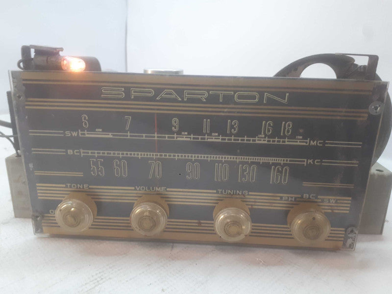 Vintage Sparton Phono Radio Base & Face Plate (In Pieces)For Parts Model 1010