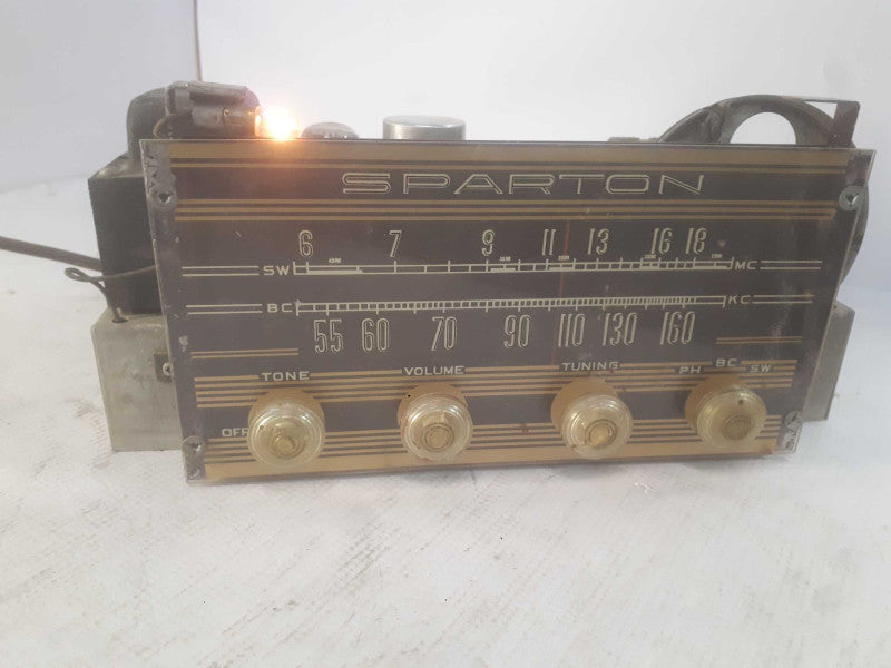 Vintage Sparton Phono Radio Base & Face Plate (In Pieces)For Parts Model 1010